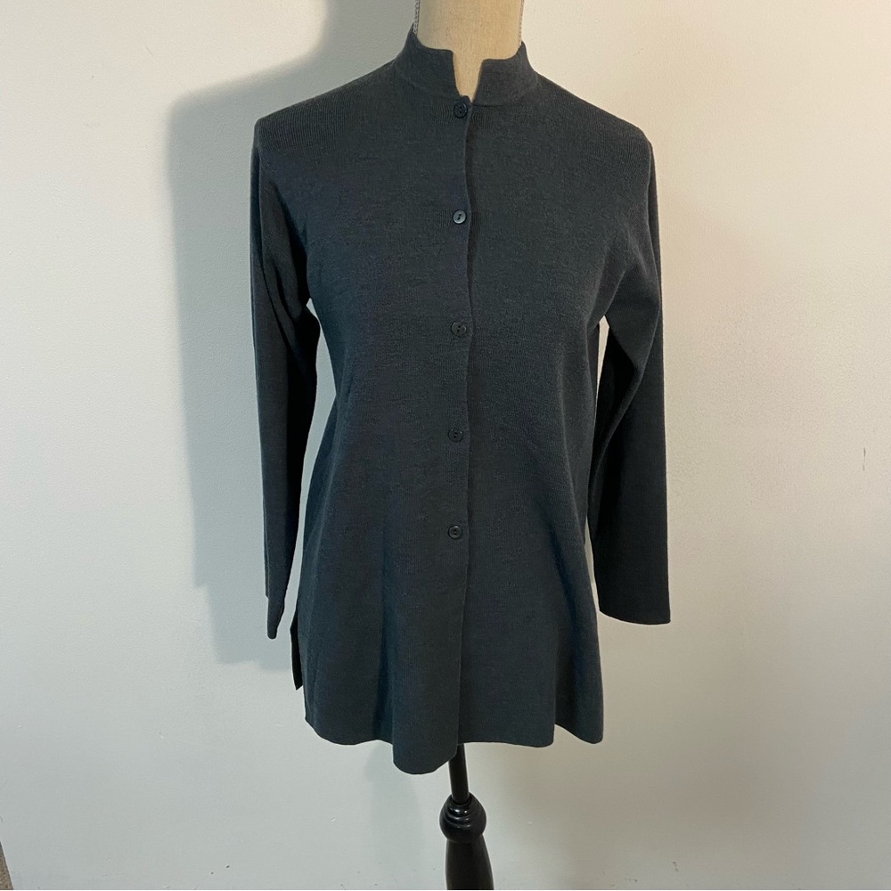 Eileen Fisher Women’s Sweater Cardigan Tunic Wool Small/Petite